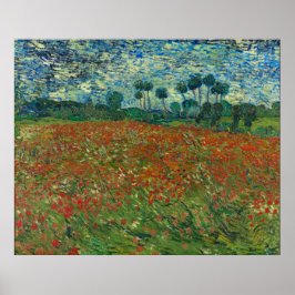 Póster Vincent van Gogh - Campo de papoulas