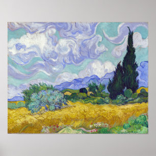 Poster Vincent Van Gogh - Campo de trigo com CyPrensas