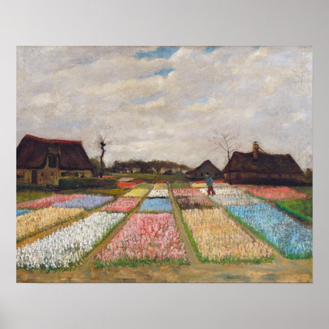 Poster Vincent van Gogh - Canteiros de Flores na Holanda (Frente)