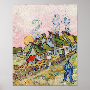 Poster Vincent van Gogh - Casas e Figura