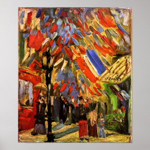 Póster Vincent Van Gogh - Celebração de 14 de Julho