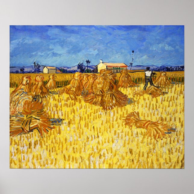 Poster Vincent van Gogh - Colheita na Provença (Frente)