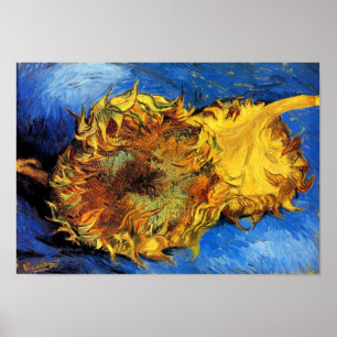 Póster Vincent Van Gogh - Dois Girassóis Cortados - Arte