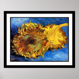 Poster Vincent Van Gogh - Dois Girassóis Cortados - Bela