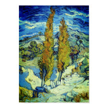 Vincent Van Gogh Dois Poplars em Santo-Rémy