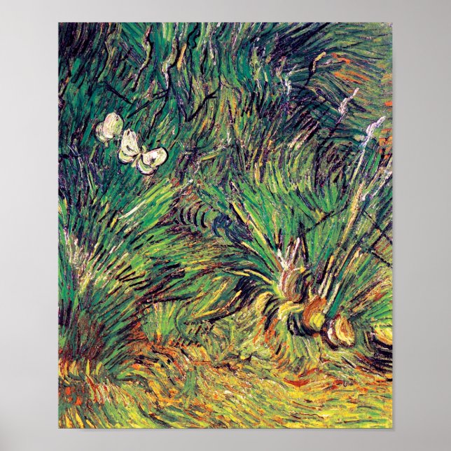 Póster Vincent Van Gogh - Duas Borboletas Brancas de Bela (Frente)