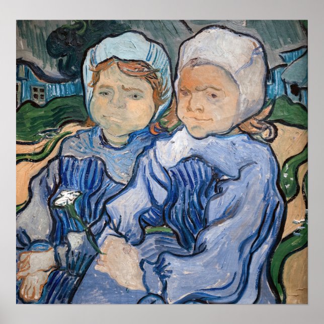 Poster Vincent van Gogh - Duas Meninas (Frente)