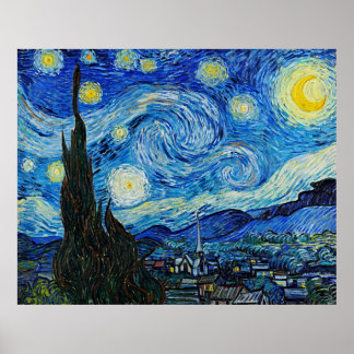 Poster Vincent Van Gogh é a Noite Estrelada