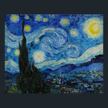 Póster Vincent Van Gogh é a Noite Estrelada<br><div class="desc">Mergulhe na beleza hipnotizante da Noite Estrelada de Vincent Van Gogh com esta impressão de arte reprodutiva de alta qualidade. Possuir uma história artística e deixar o brilhantismo da obra-prima de Van Gogh iluminar os seus arredores.</div>