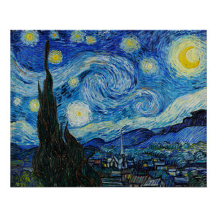Póster Vincent Van Gogh é a Noite Estrelada