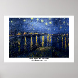Póster Vincent van Gogh está na Noite Estrelada do Ródano