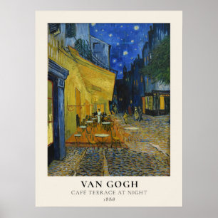 Poster Vincent Van Gogh famoso Cafe Terrace à Noite
