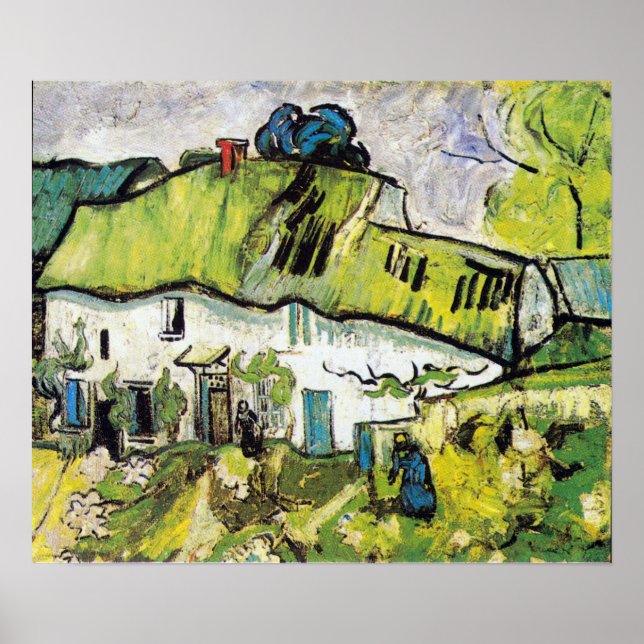 Poster Vincent van Gogh Farmhouse com Dois Números (Frente)