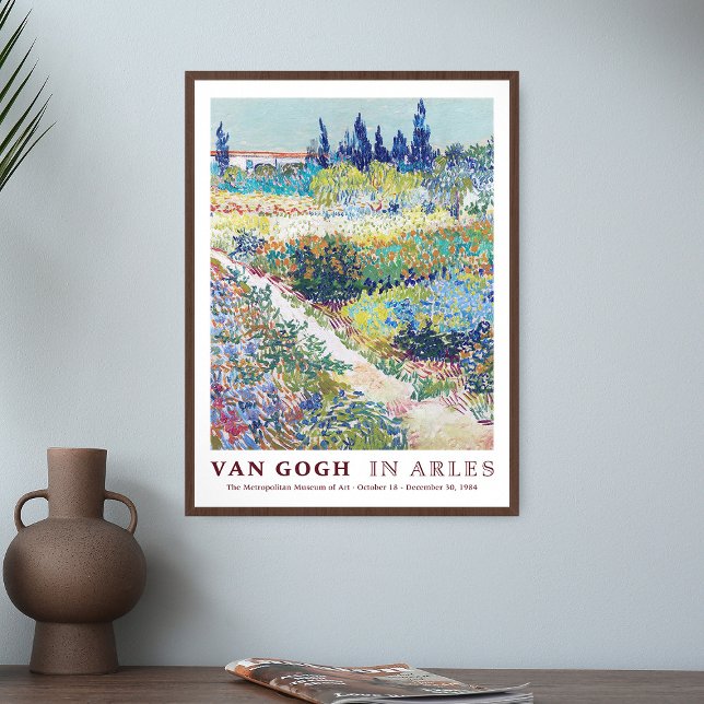 Poster Vincent van Gogh Garden com Flores em Arles (Criador carregado)