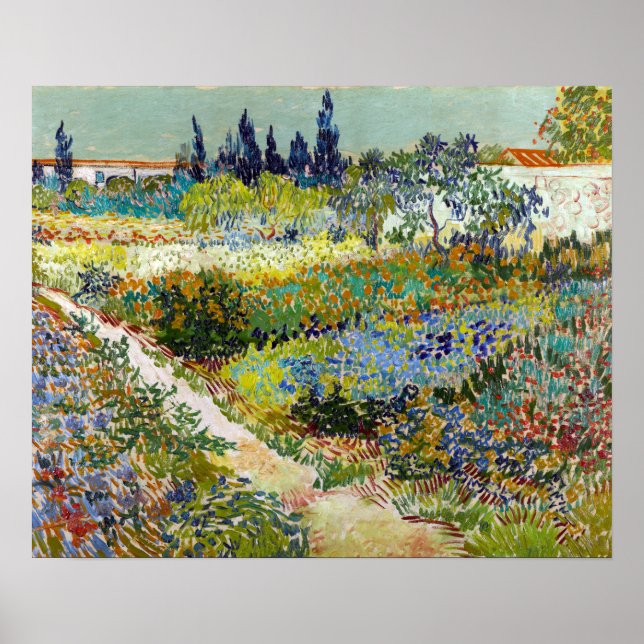 Poster Vincent van Gogh Garden em Arles (Frente)
