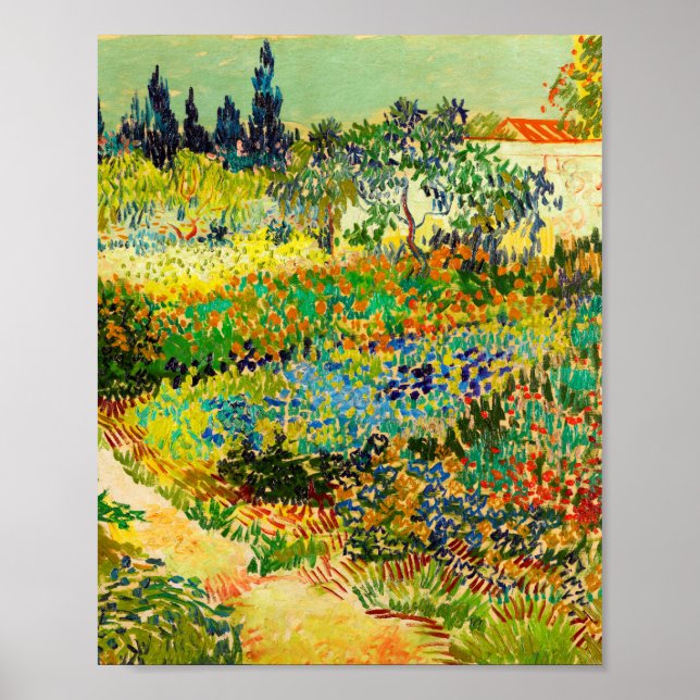 Poster Vincent Van Gogh Garden em Arles (Frente)