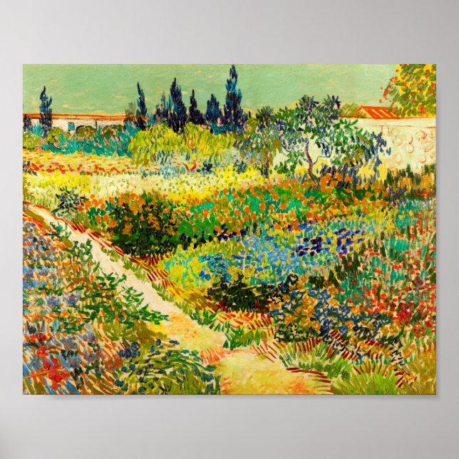 Poster Vincent Van Gogh Garden em Arles (Frente)
