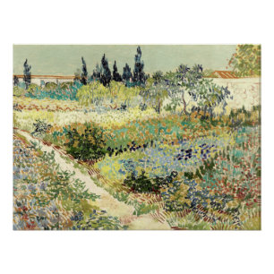 Póster Vincent Van Gogh Garden em Arles 1888
