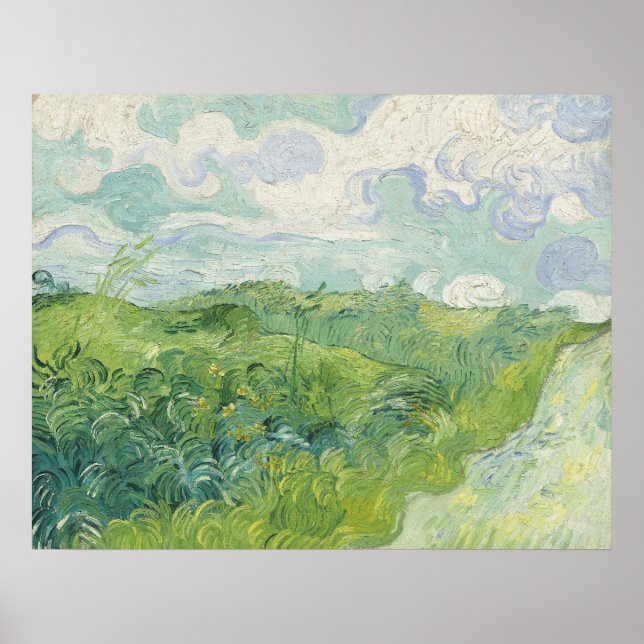 Poster Vincent van Gogh Green Wheat Fields, Auvers (Frente)