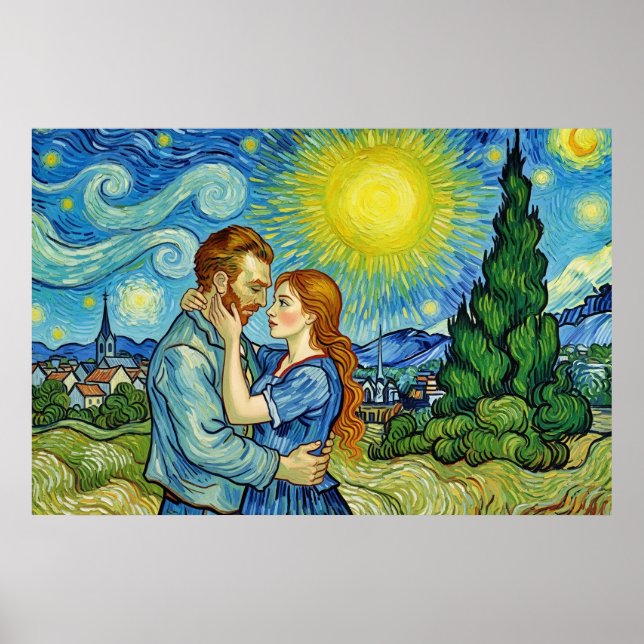 Poster Vincent Van Gogh in love -- WONKY ART (Frente)