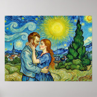 Poster Vincent Van Gogh in love -- WONKY ART