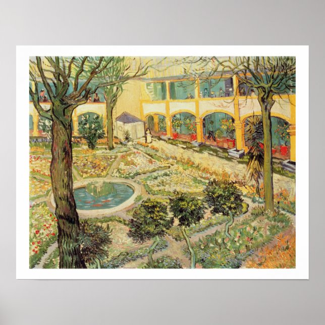 Póster Vincent van Gogh | Jardim de Asilo em Arles (Frente)
