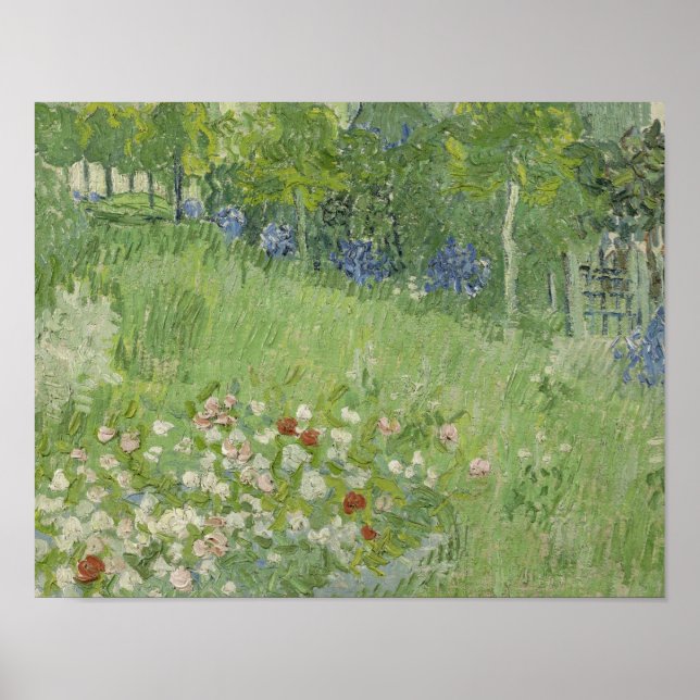 Poster Vincent van Gogh - Jardim do Daubigny (Frente)