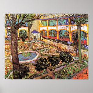 Póster Vincent Van Gogh - Jardim Do Hospital Em Arles
