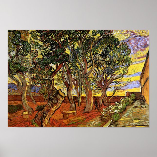 Póster Vincent Van Gogh - Jardim Do Hospital Paul Santo (Frente)