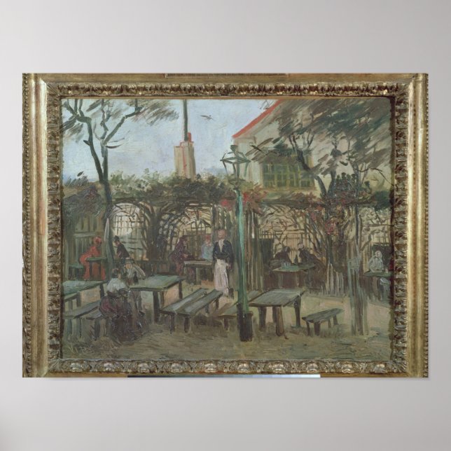 Poster Vincent van Gogh | Jardins de Prazer em Montmartre (Frente)