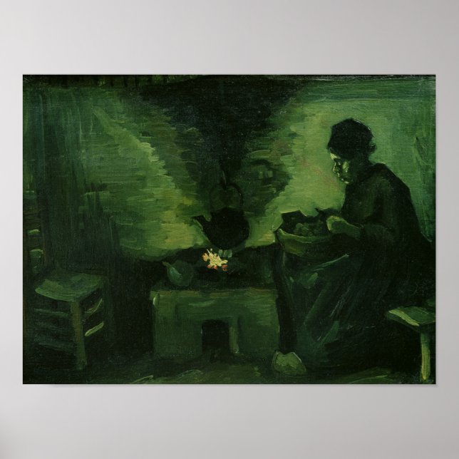 Póster Vincent van Gogh | Mulher camponesa pelo coração (Frente)