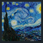 Póster Vincent Van Gogh Na Noite Estrelada<br><div class="desc">Vincent Van Gogh é o Detalhe da Noite Estrelada</div>