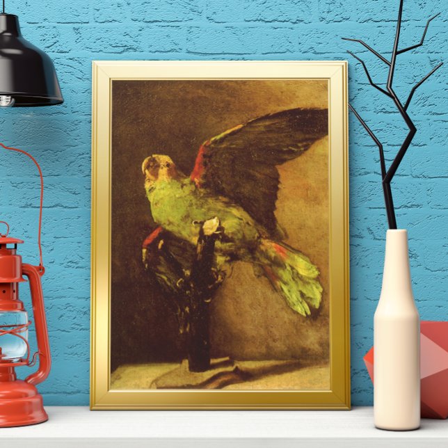 Poster Vincent van Gogh - Natureza Morta com Papagaio Ver (Criador carregado)
