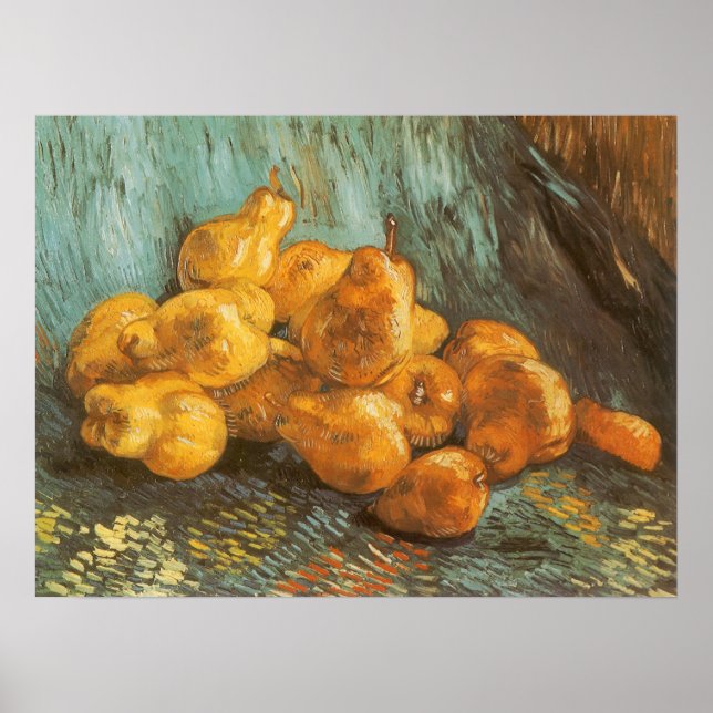 Poster Vincent van Gogh - Natureza Morta com Peras Marmel (Frente)