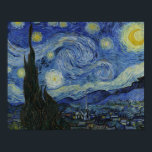 Poster Vincent van Gogh - Noite Estrelada<br><div class="desc">Vincent van Gogh - Starry Night - 1889 - pintura a óleo</div>