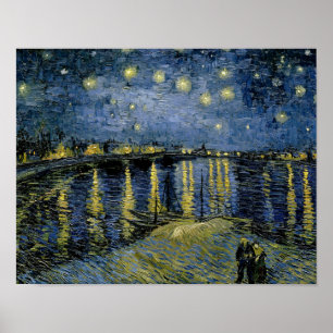 Póster Vincent van Gogh - Noite Estrelada