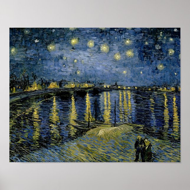 Póster Vincent van Gogh - Noite Estrelada (Frente)