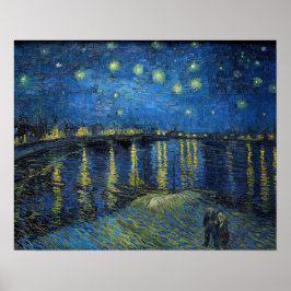 Poster Vincent Van Gogh - Noite Estrelada Sobre o Ródano