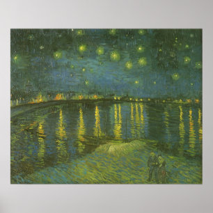 Poster Vincent van Gogh - Noite Estrelada sobre o Ródano
