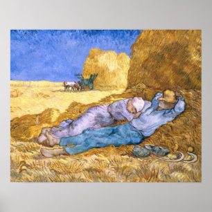 Poster Vincent van Gogh Noon, The Siesta, após Millet