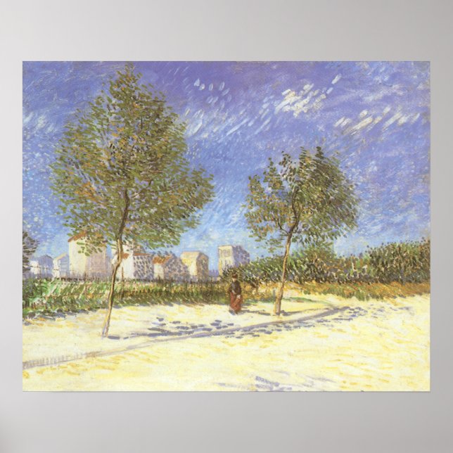 Póster Vincent van Gogh - Nos arredores de Paris (Frente)