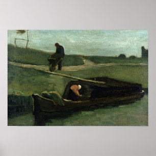 Póster Vincent van Gogh o barco da turfa, 1883