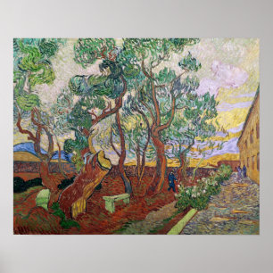Póster Vincent van Gogh o jardim do hospital de St Paul