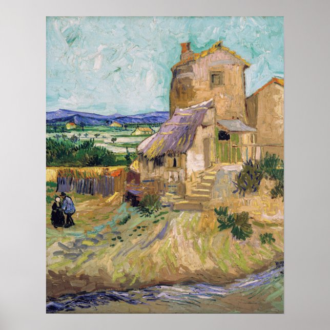 Poster Vincent van Gogh - O Moinho Velho (Frente)