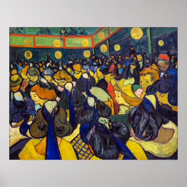 Poster Vincent van Gogh - O salão de baile em Arles (Frente)