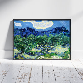Poster Vincent Van Gogh, Oliveiras com os Alpilles