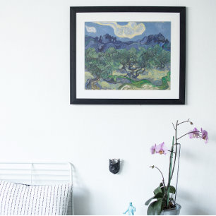 Poster Vincent van Gogh - Oliveiras, Montanhas Alpilles