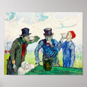 Poster Vincent Van Gogh Os Bebedores De Belas Artes