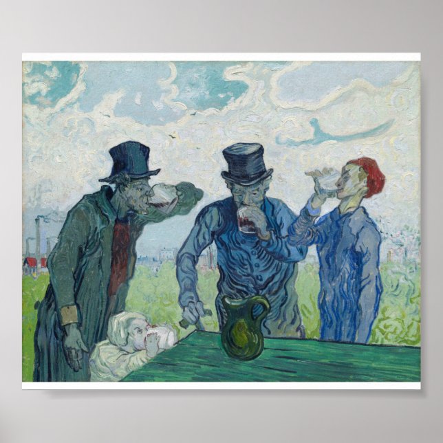 Poster Vincent Van Gogh - Os Bebidas (Frente)