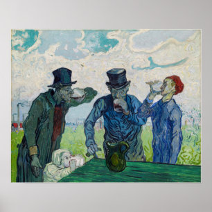 Poster Vincent van Gogh - Os Bebidas, depois de Daumier